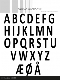 Billede: skæreskabelon store bogstaver, Simple and Basic die “Alphabet - big letters