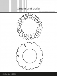 Billede: skæreskabelon krans med med og uden huller, Simple and Basic die “Patterned Frames - Circles