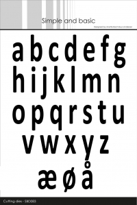 Billede: skæreskabelon små bogstaver, Simple and Basic die “Alphabet XXL- Lower case