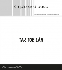 Billede: SIMPLE AND BASIC STEMPEL TAK FOR LÅN,  SBC061, 4,3x0,8cm 