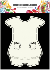 Billede: tegneskabelon babypigedragt, DDBD CARD ART “Dress” 470.713.629