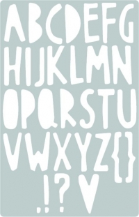 Billede: skæreskabelon alfabet, SIZZIX/Pete Hughes THINLITS DIE “Alphabet” 662667, 7,9x12,3cm, førpris kr. 94,- nupris