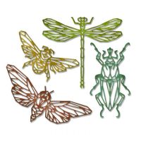 Billede: skæreskabelon insekter, SIZZIX/Tim Holtz THINLITS DIE