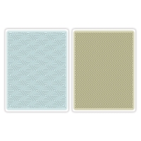 Billede: Sizzix Embossingfolder 2 stk A6, Hexagons & Chevrons Set, 659744, førpris kr. 80,- nupris