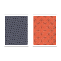 Billede: SIZZIX EMBOSSINGFOLDER 2 STK A6, Yuletide Boulevard Set, 659999, førpris kr. 80,- nupris