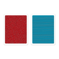 Billede: SIZZIX EMBOSSINGFOLDER 2 STK A6, Borders & Flowers Set, 659964, førpris kr. 80,- nupris