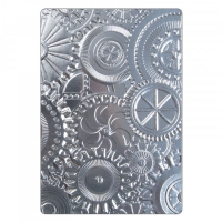 Billede: SIZZIX/TIM HOLTZ 3D EMBOSSINGFOLDER A6 “Gears” 662715, Virker ikke i Gemini & Trouvaille, førpris kr. 60,- nupris