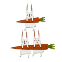 Billede: skæreskabelon kanin med gulerod, SIZZIX/TIM HOLTZ THINLITS DIE, Carrot Bunny, 665213, førpris kr. 96,- nupris