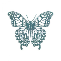 Billede: skæreskabelon sommerfugl, SIZZIX/TIM HOLTZ THINLITS DIE, Perspective Butterfly, 665201
