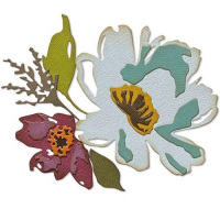 Billede: skæreskabelon blomster, SIZZIX/TIM HOLTZ THINLITS DIE, Brushstroke Flowers 3, 665360
