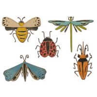 Billede: skæreskabelon insekter, SIZZIX/TIM HOLTZ THINLITS DIE, Funky Insects, 665364
