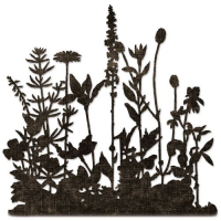 Billede: skæreskabelon vilde blomster, SIZZIX/TIM HOLTZ THINLITS DIE, Flower Field, 665369, førpris kr. 144,- nupris
