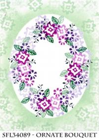 Billede: peg stamps, sfl34089, ornate bouquet, 4 stempelmotiver, førpris kr. 64,- nupris