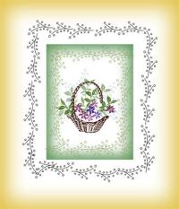 Billede: peg stamps, sfl34099, friendship basket, 4 stempelmotiver, førpris kr. 76,- nupris