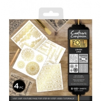 Billede: Crafter’s Companion Foil Transfers “Lavish Lace” CC-FOILTR-LLACE, 15x15cm 4 ark, https://www.youtube.com/watch?v=WcwCyAH_SRk&t=1s, førpris kr. 32,00, nupris