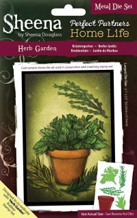 Billede: skæreskabelon potte med krydderurter, SHEENA DOUGLAS DIE “Herb Garden