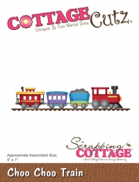 Billede: skæreskabelon tog, COTTAGECUTZ DIES “Choo Choo Train” CC-298, 12,7x2,5cm