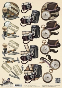 Billede: barbergrej, kameraer, hat og ur, amy design