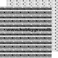 Billede: konfirmationsark sort papir 30,5x30,5 dobbeltsidet