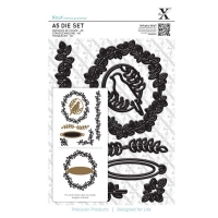 Billede: skæreskabelon A5 Die Set Leaf Borders, xcu503246, førpris kr. 180,- nupris